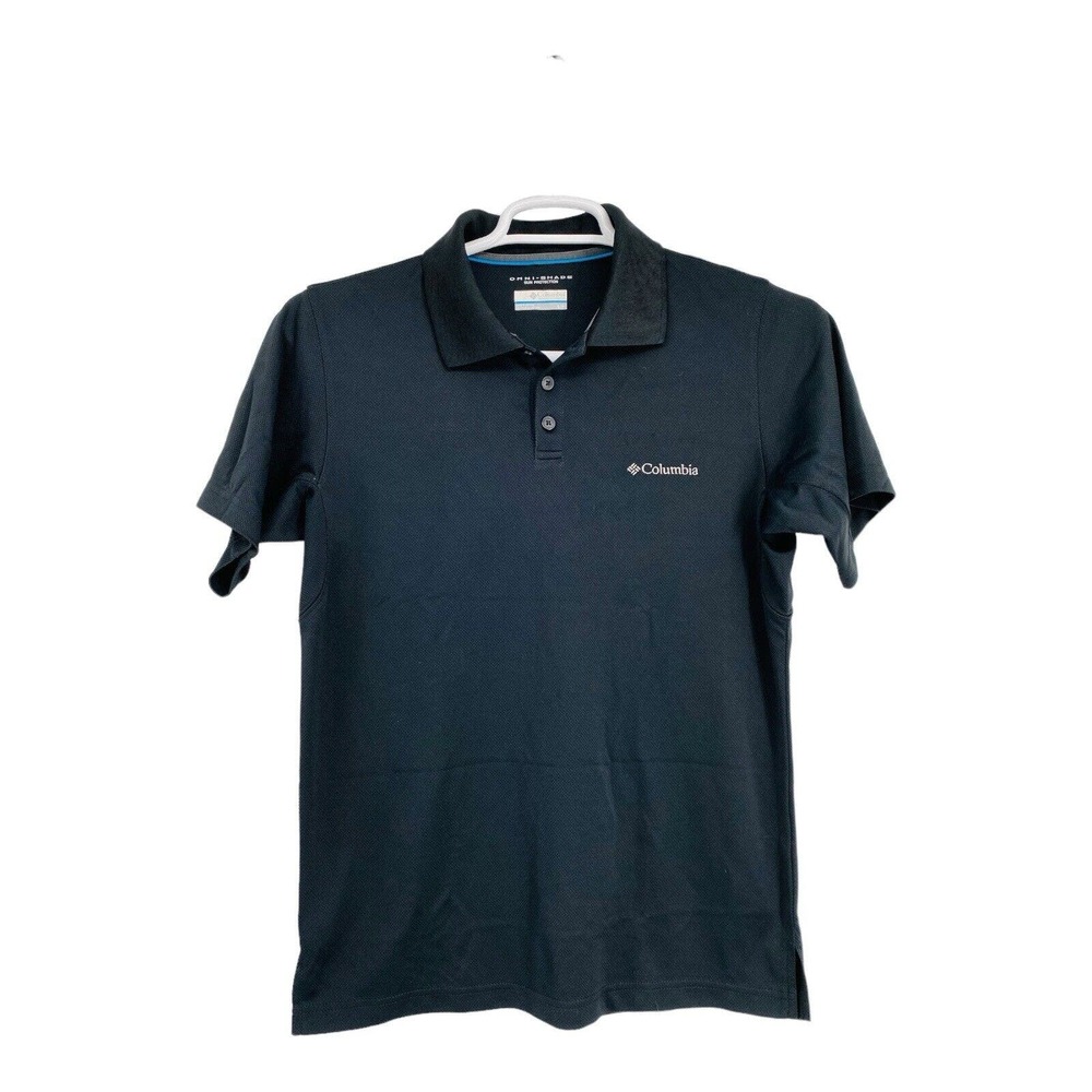 Columbia Sportswear Company Mens Short Sleeves Black Polo Shirt Size Small NWOT‎